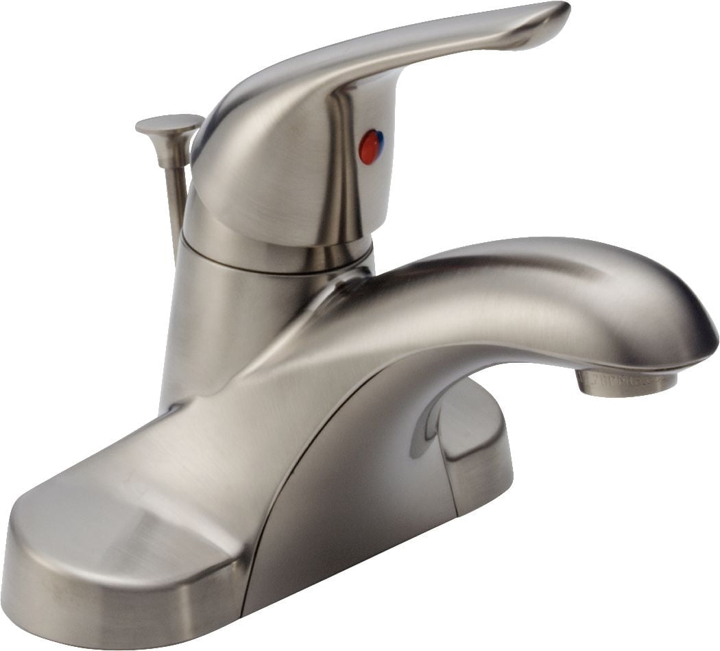 Mitigeur de lavabo Peerless à jeu central en nickel brossé