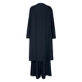 thumbnail image 3 of Timegard Vacation Outfits for Women 2 Piece Lightweight Open Front Long Top Wide Leg Rompers Sets, 3 of 5
