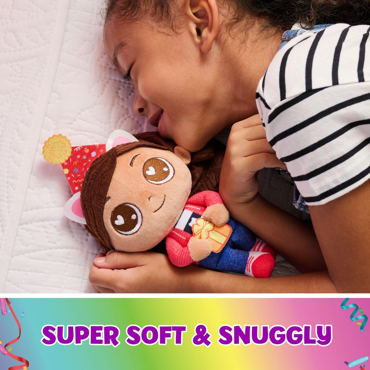 Gabby’s Dollhouse, Celebration Series 9-Inch Tall Gabby Girl Plushies, Kids Toys for Girls & Boys Ages 3 and Up