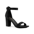 thumbnail image 1 of BLISSFUL STEP Women's Shoes Ankle Strap Block Heel Buckle Open Toe Sandals Black 7, 1 of 8