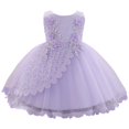 thumbnail image 4 of Robes pour Bébé Fille Robes Formelles pour Filles Robe Violette pour Fille Robe de Princesse d'Anniversaire Robe pour Filles 3-6 Mois, 4 of 5