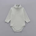 thumbnail image 2 of FAIWAD Baby Girl Boy Romper Long Sleeve Turtleneck Jumpsuit Ribbed Button Spring Bodysuit, 2 of 5