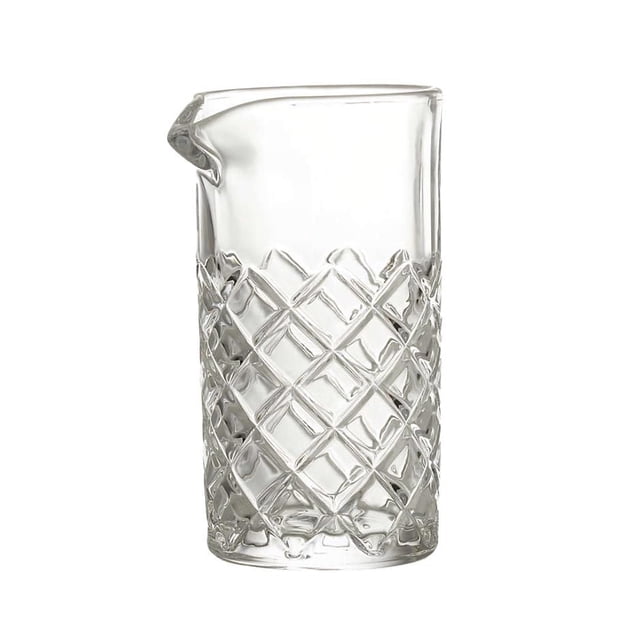 Better Homes & Gardens Sylvan Pichet à Cocktail en Verre Transparent et durable avec Motif Embossé en Losange sur les Deux Tiers Inférieurs, Présentant une Forme Cylindrique et un Bec Verseur Facile à Verser, Capacité de 30 Onces, Idéal pour Mélanger des cocktails Ou Servir des Boissons Froides à la Maison Ou au bar.