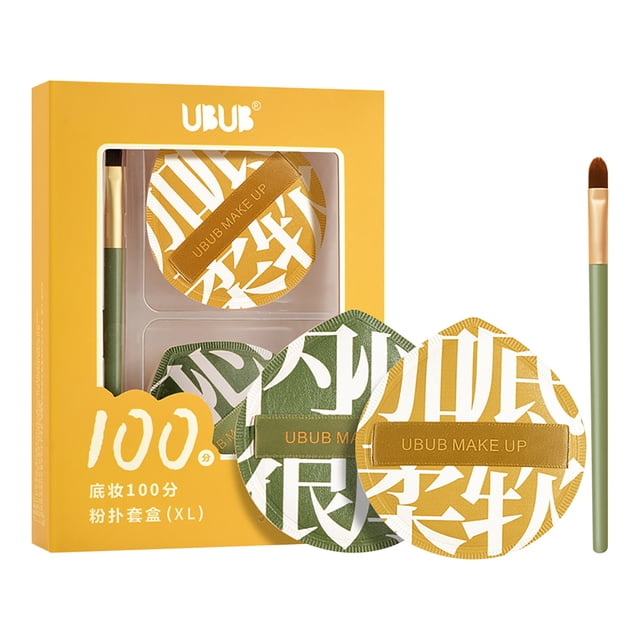 Iumwxz 100 Points Cushion Powder Puff Wet And Dry-use Super Soft Docile Sponge Puff Liquid Does Not Accumulate Powder
