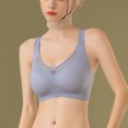 thumbnail image 4 of Virmaxy Womens Wireless Bra Solid Color Soft and Comfortable Gathered Large Bra Solid Color Soft and Comfortable Without Steel Rings Gathering To A Large Bra Gray-2 XL, 4 of 7