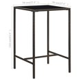 thumbnail image 4 of vidaXL Ensemble de Bar de Jardin 5 Pcs avec Coussins en Rotin Poly Brun, 4 of 5
