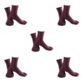 thumbnail image 3 of relayinert Soft Five Toe Socks Stretchable Cotton High Crew Socks Athletic Solid Socks Purple 5Set, 3 of 6