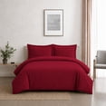 thumbnail image 1 of Swift Home Ensemble housse de couette unie ultra douce, Grand lit, Rouge, 1 of 6