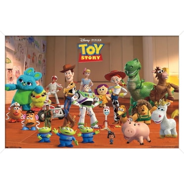 Disney Pixar Toy Story 4 - Collage Wall Poster, 22.375" x 34" Framed