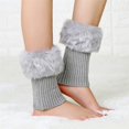 thumbnail image 1 of Women Autumn and Winter Short Turned Wool Warm Socks Boots Cover Knitting Wool Leg Protector, 1 of 4