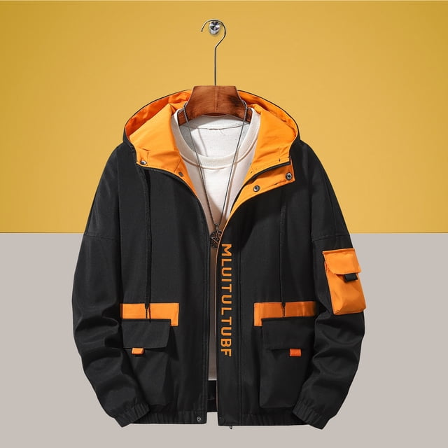Weiqiqre Jacket for Men Waterproof Sport Snow Ski Outdoor Mountaineering and Riding Tactical Jacket Coat Drawstring Hooded Overcoat Jacket