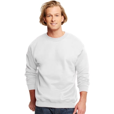 Hanes Chandail à Col Rond pour Adulte en Coton Ultime, TTG, Blanc