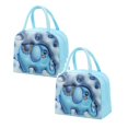 thumbnail image 1 of Oleegame 2 Pcs Sac de Rangement pour Produits à Main Sac Isolé Sac pour Boîte à Lunch Sac à Lunch Chiot Brun (Isolation 3D) Bleu, 1 of 9