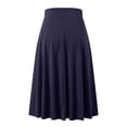 thumbnail image 3 of B91xZ Jupes Longues pour Femmes Jupe en Denim Extensible Super Confortable, Bleu Marine P, 3 of 5