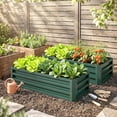 thumbnail image 2 of Outsunny Raised Garden Beds Set of 2, Galvanized Planter Box, Green, 2 of 10
