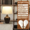 thumbnail image 3 of "Farmhouse Rustic Table Lamps Set of 2 for Bedroom Living Room End Table Dark Br, 3 of 5