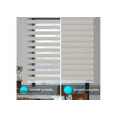 thumbnail image 3 of WYMO Zebra Blinds 69 x 72 INCH - Sheer Horizontal Blinds and Shades for Daytime and Nighttime - Light Filtering Roller Shades for Windows - Pale Grey - Manual Control Stick, 3 of 7