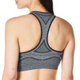thumbnail image 3 of Hanes Womens Sport Seamless Racerback Sports Bra, L, Ebony Heather, 3 of 3
