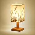 thumbnail image 3 of GROWTH TANK Bedside Table Lamp, Table Lamp with Linen Shade, Small Nightstand Lamp Wheat, 3 of 8