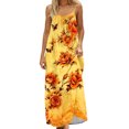 thumbnail image 2 of Elvqul Maxi Robe pour Femmes à Encolure Dégagée, Robes d'Été Boho, Tunique de Vacances, Chandail Sans Manches, Tailles P-5X, 2 of 9