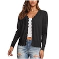thumbnail image 3 of Erwazi Cardigan Sweaters for Women Fall Trendy Button Down Open Front Lightweight Cardigans, 3 of 7