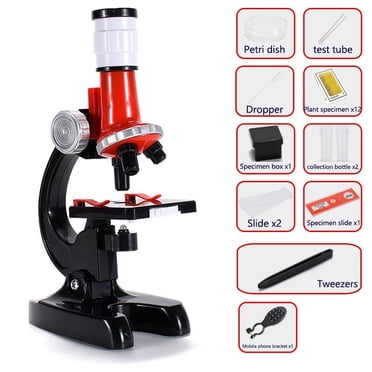 EGNMCR Telescope High-definition 1200 Times Microscope Toy Children's Scientific Experiment Tool the microscope