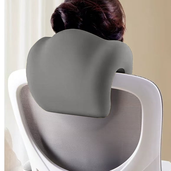 Cushion Seat Pad for Chair - Extra Firm Headrest Attachment with Neck Support Ergonomic Memory Foam Pillow for Back and Head Comfort