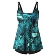 thumbnail image 4 of EGNMCR Swimsuit Women Two Piece Bathing Suits Floral Print Tank Tops With Boyshorts Tummy Control Swimming Suits,, 4 of 6
