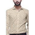 thumbnail image 4 of BESTMAN Chemises en Coton pour Hommes à Manches Longues Chemise Formelle Imprimée, 4 of 5