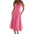 thumbnail image 4 of Kmbangi Robes d'Été pour Femmes 2023 Sans Manches à Bandage Robe Trapèze de Soirée pour Boîte de Nuit Plage, 4 of 6