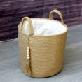 thumbnail image 3 of Baohd Panier de Rangement Tissé Serré et Corde de Coton Panier de Rangement Tissé Pratique et Solution de Rangement Panier en Fil Blanc G, 3 of 6