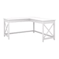 thumbnail image 1 of Bush Furniture Key West 60W L Shaped Desk, Pure White Oak, 1 of 5