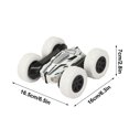 thumbnail image 3 of SIYTUAU Remote Control 24Ghz Rc Stunt Car 360° Flip Rotating Toy Vehicle Double Sided Design White Color Off Road Car For Kids Plastic Material Standard Size White, 3 of 6