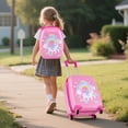 thumbnail image 4 of Costway 2PC Kids Carry On Luggage Set 12" Backpack and 16" Rolling Suitcase for Travel Multicolor, 4 of 10