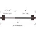 thumbnail image 3 of Adjustable Magnetic Curtain Rods for Mental Appliance Doors Windows to Champagne Window Rods Easy Installation Toilet Towel Bar MultiUseful (in Champagne ), 3 of 5