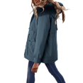 thumbnail image 1 of MASRIN Running Jacket  Womens Basic Hoodie Jackets Solid Color Zip Up Hooded Coats with Pockets Plus Size Loose Outwear Sweatshirts Sweater Stone, 1 of 5