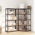 thumbnail image 1 of vidaXL 5-Layer Shelves 2 pcs Anthracite Steel&Engineered Wood, 1 of 5