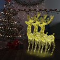 thumbnail image 1 of vidaXL TTG Rennes de Noël en Acrylique 250 LED 3 Pcs 180 cm Blanc Chaud, 1 of 5