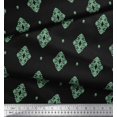 thumbnail image 3 of Soimoi Moss Georgette Fabric Filigree Damask Print Sewing Fabric Yard 42 Inch Wide, 3 of 3