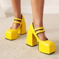 thumbnail image 1 of LSLJS Chaussures à Talon Épais Platform à Bout Escarpé pour Femmes, Aguichant, Banquet, Super High Heel, 1 of 7