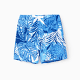 thumbnail image 3 of PatPat Family Matching Tropical Leaf Print Blue Swim Trunks or 2 Pieces Bikini Swimsuit, 3 of 7