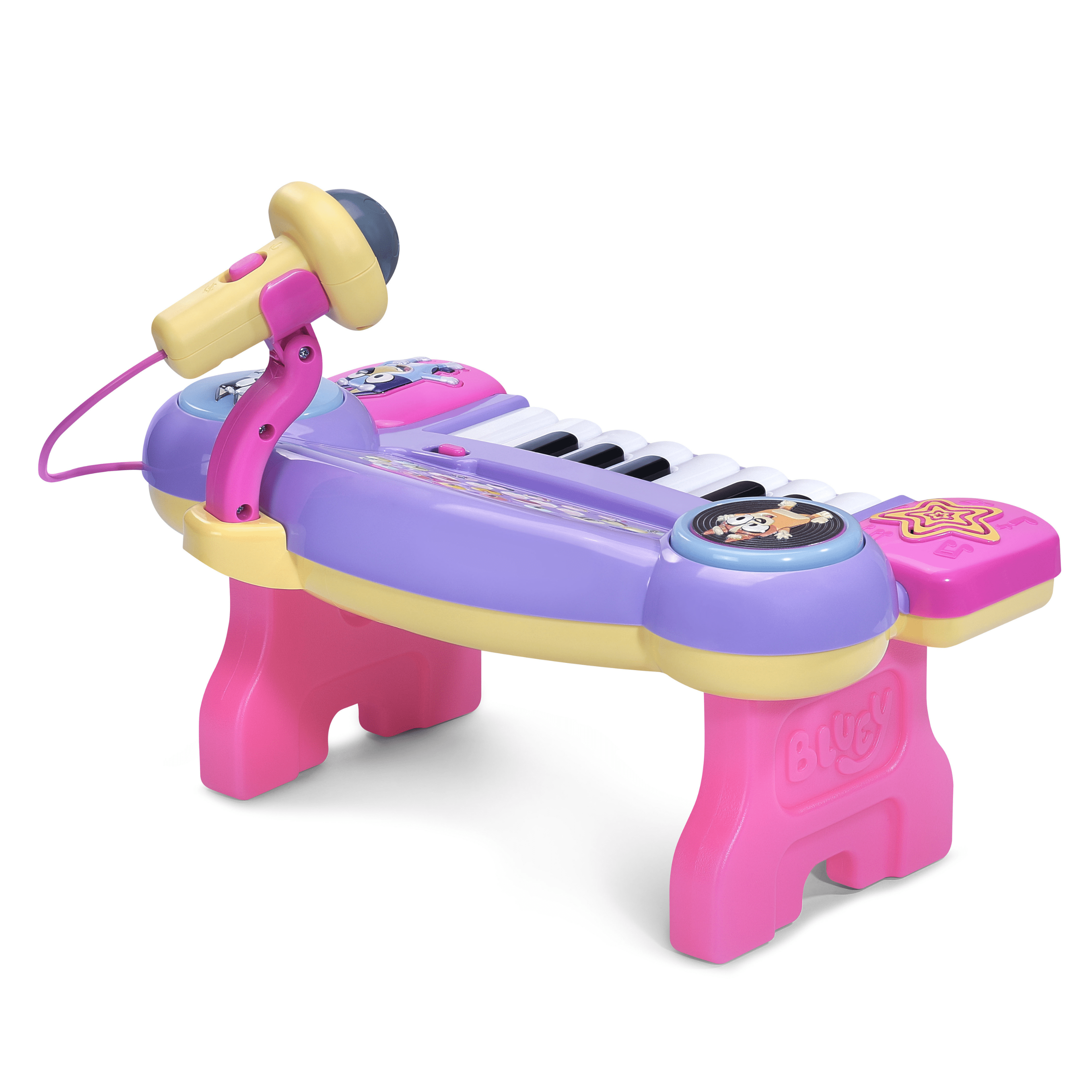 VTech Bluey Super piano DJ avec microphone pour les enfants - Version Française, 3+ Ans