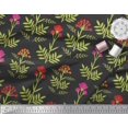 thumbnail image 2 of Soimoi Poly Georgette Fabric Leaves & Floral Artistic Print Fabric by Yard 52 Inch Wide, 2 of 4