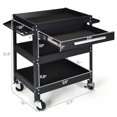 thumbnail image 4 of Patiojoy Tool Cart 3-Tray Rolling Tool Organizer With Drawer Industrial Storage Dollies, 4 of 6