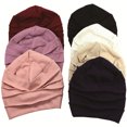 thumbnail image 2 of Bangcool Turban Head Wrap Fashion Unisex Ruffle Beanie Headwrap Hair Cover Wrap Sleep Hat, 2 of 10