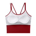 thumbnail image 2 of Yuyuzo Womens Tank Tops Sleeveless Spaghetti Strap Padded Sports Bra Square Neck Workout Basic Crop Tops, 2 of 3