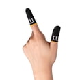 thumbnail image 2 of 2 Pcs Manchons de Bout de Doigt pour Jeux de Téléphone Intelligent Résistants à la Sueur Joueurs Élastiques Réutilisables Gants Respirants Portatifs Écran Tactile Confortables Housses de Manette Réutilisables Noir, 2 of 8