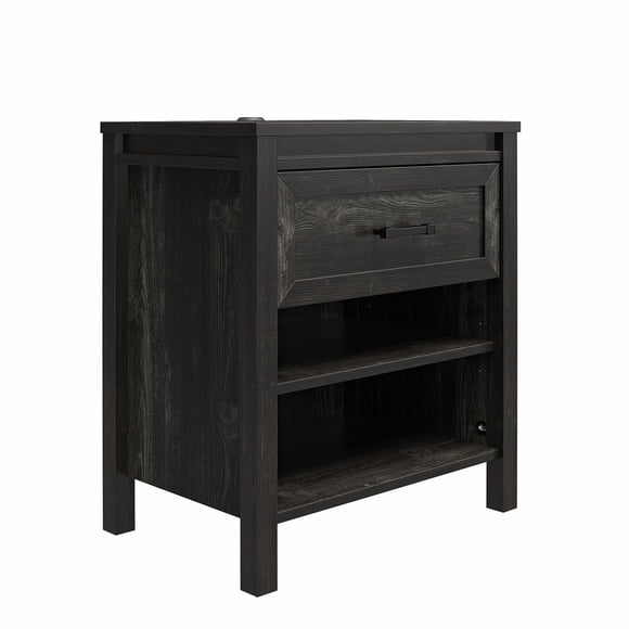 Ameriwood Home Beaumont Nightstand, Black Oak