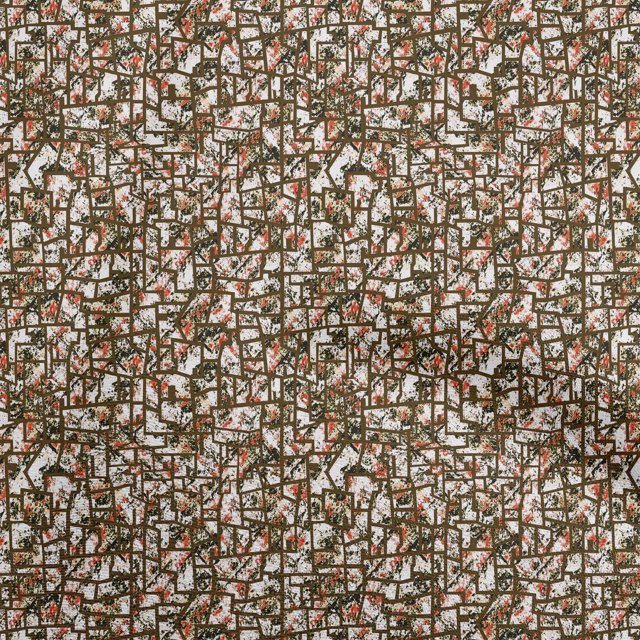 oneOone Cotton Cambric Brown Fabric Abstract Craft Projects Decor Fabric Printed By The Yard 56 Inch Wide