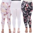 thumbnail image 1 of White Mark Women's 3-Pack Soft Stretchable Printed Leggings, 1 of 2